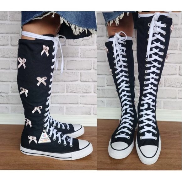 ⭐Converse Chuck Taylor XXHi Bows & Studs 10.5 Men's Boots Sneakers Black A17684C